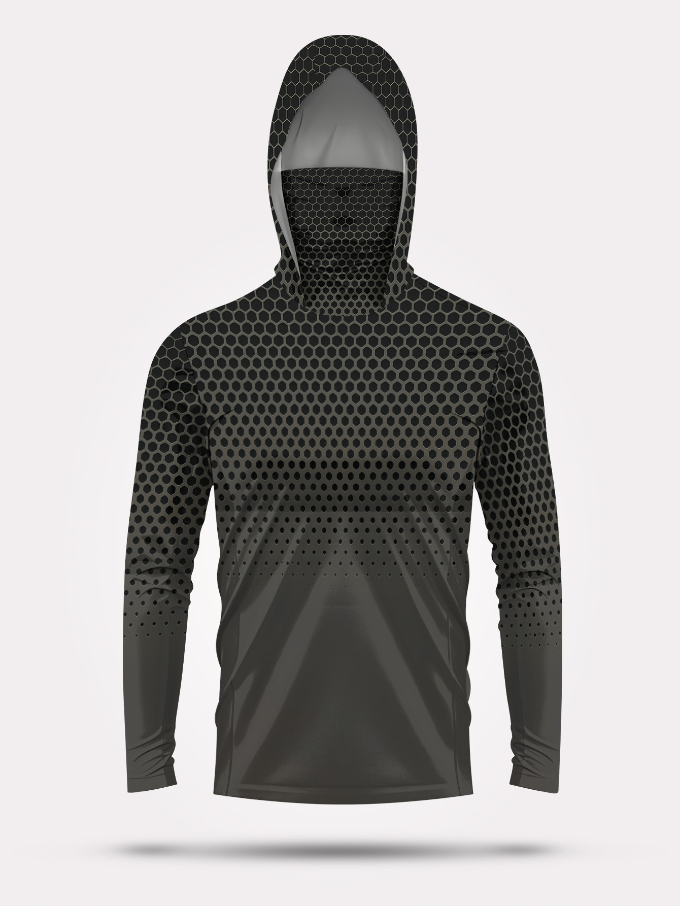 Summer Uv Clothing - Herren Angelhemd mit Kapuze, Langarm, Angelbekleidung,
