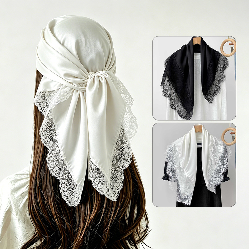 Summer Clothing Hijab - 70x70cm Quadratischer Schal für Damen mit