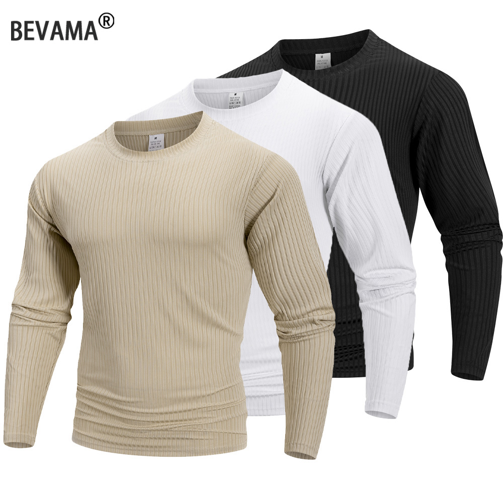 Summer Clothing Men - Frühling Sommer Herren Rundhals Langarm-Oberteil Fitness