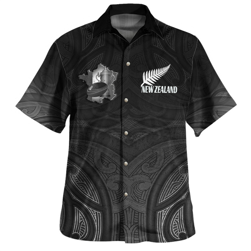 Summer Clothing Nz - Sommer Harajuku 3d Neuseeland Maori Silber