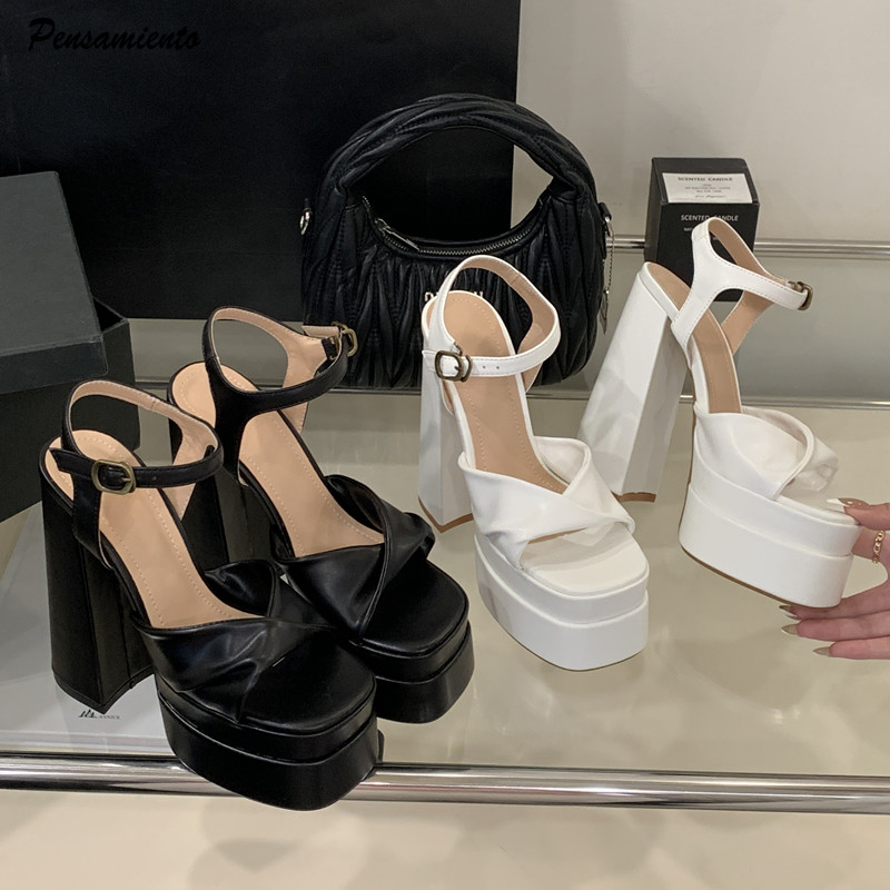 Summer Holiday Clothing Women - Stern-Stil, modische Doppelplattform, Keile, Damen-Gladiator-Sandalen, Sommer,