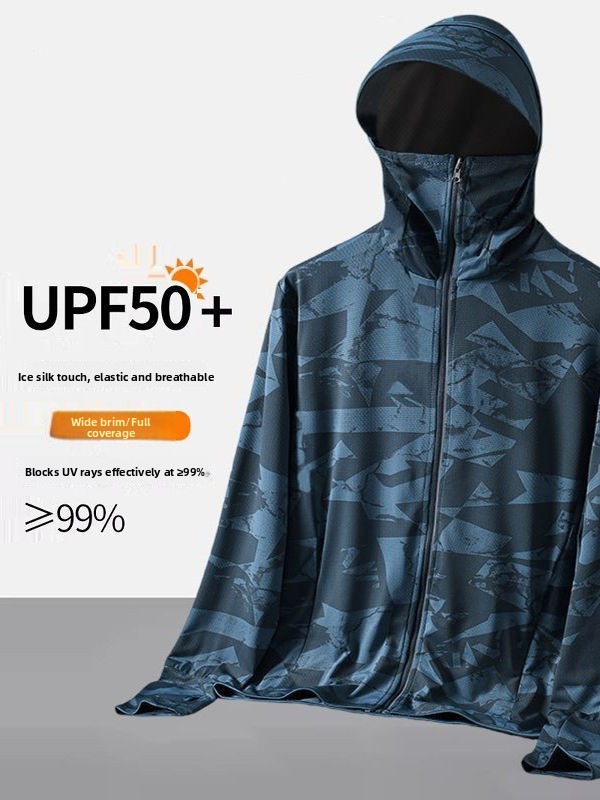 Summer Uv Clothing - Herren Camouflage Eisseide Sonnenschutzkleidung Leichter Atmungsaktiver