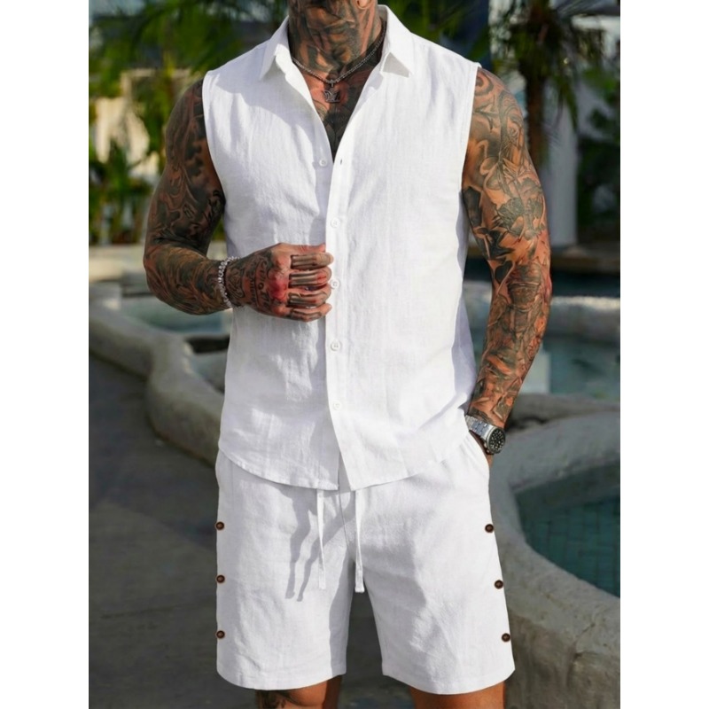 Herren 2-teiliges Leinen-Set m – Linen Shorts Men Bewertung und Preis