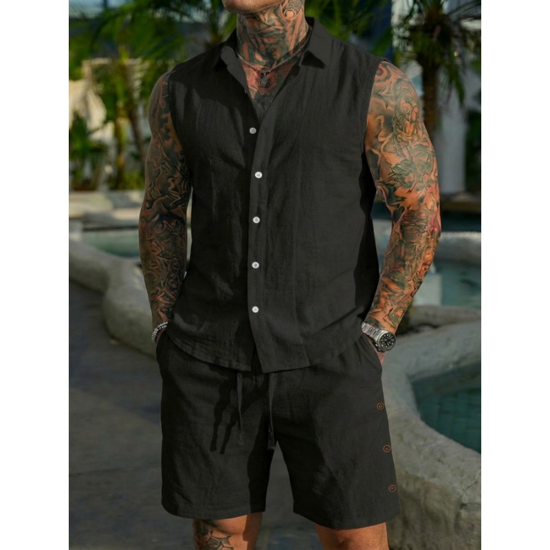 Herren 2-teiliges Leinen-Set m – Linen Shorts Men Bewertung und Preis