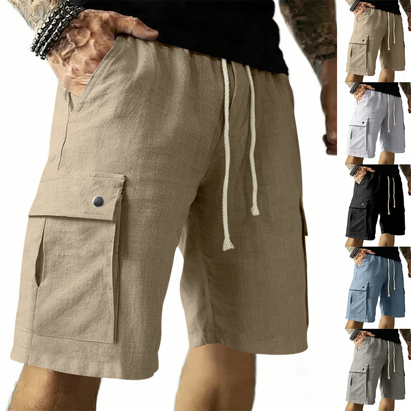 Europäische und amerikanische  – Linen Shorts Men Bewertung und Preis