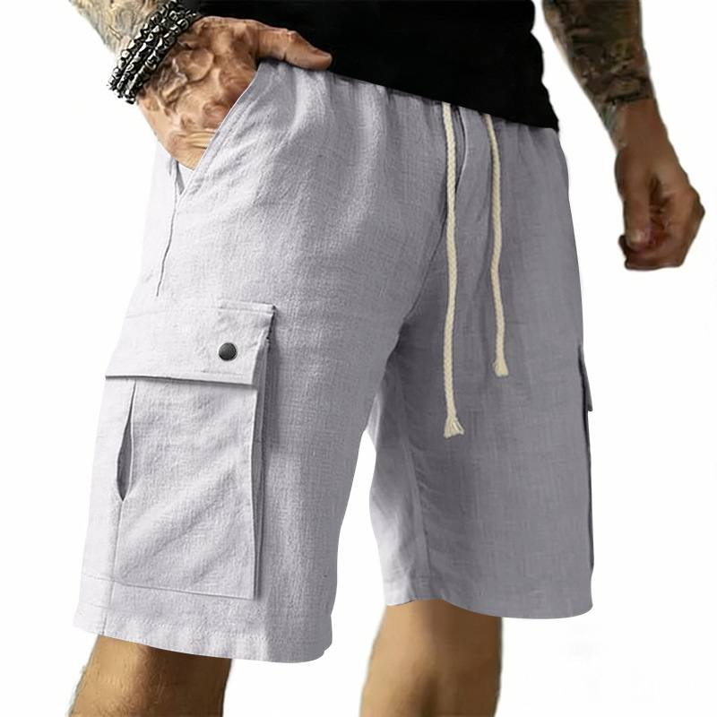 Europäische und amerikanische  – Linen Shorts Men Bewertung und Preis