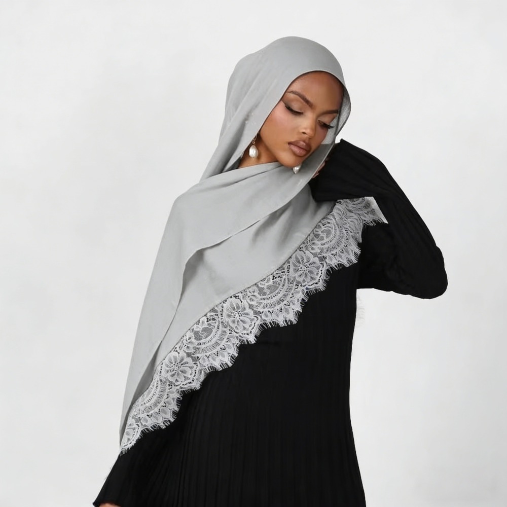 Neuer Spitzen-Splicing-Rayon-B – Summer Clothing Hijab Bewertung und Preis