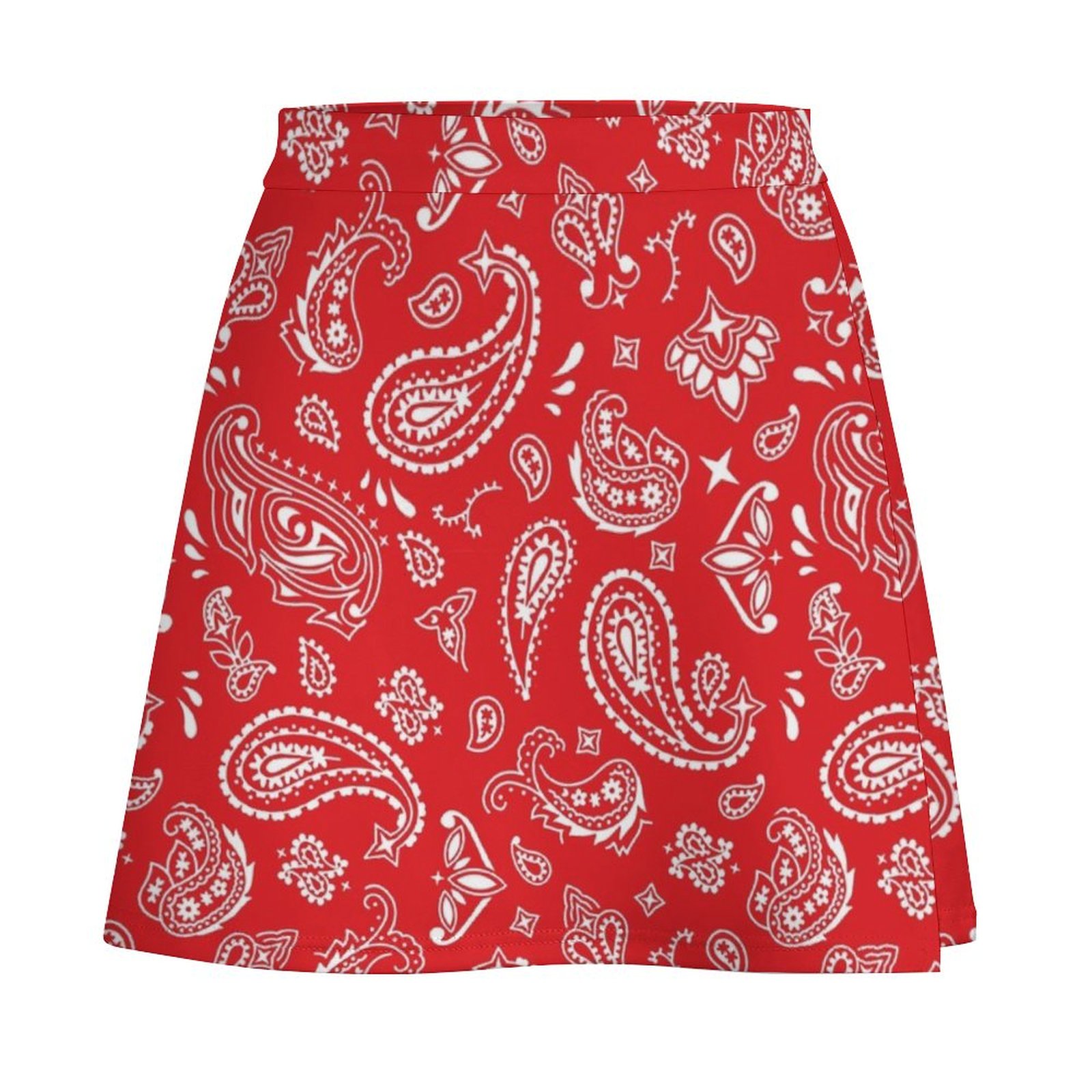 Weiß auf Rot Paisley Minirock  – Summer Clothing Online Bewertung und Preis