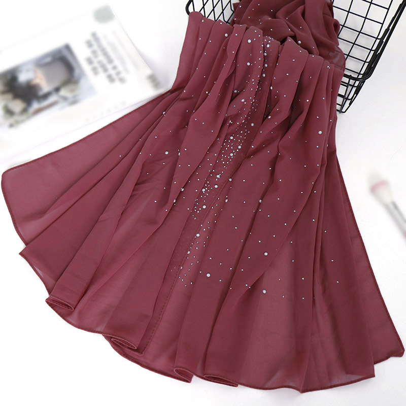 Neue Plain Diamant Perlen Blas – Summer Clothing Hijab Bewertung und Preis