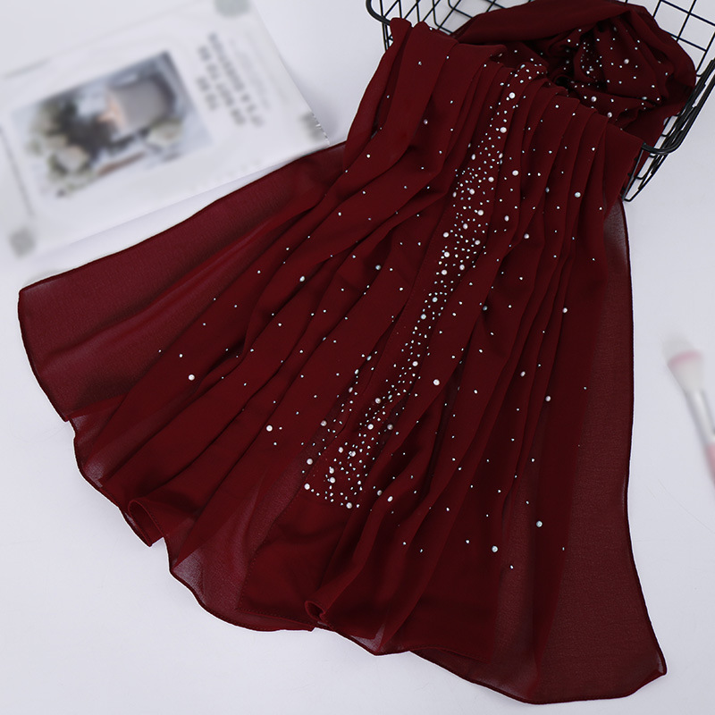 Neue Plain Diamant Perlen Blas – Summer Clothing Hijab Bewertung und Preis