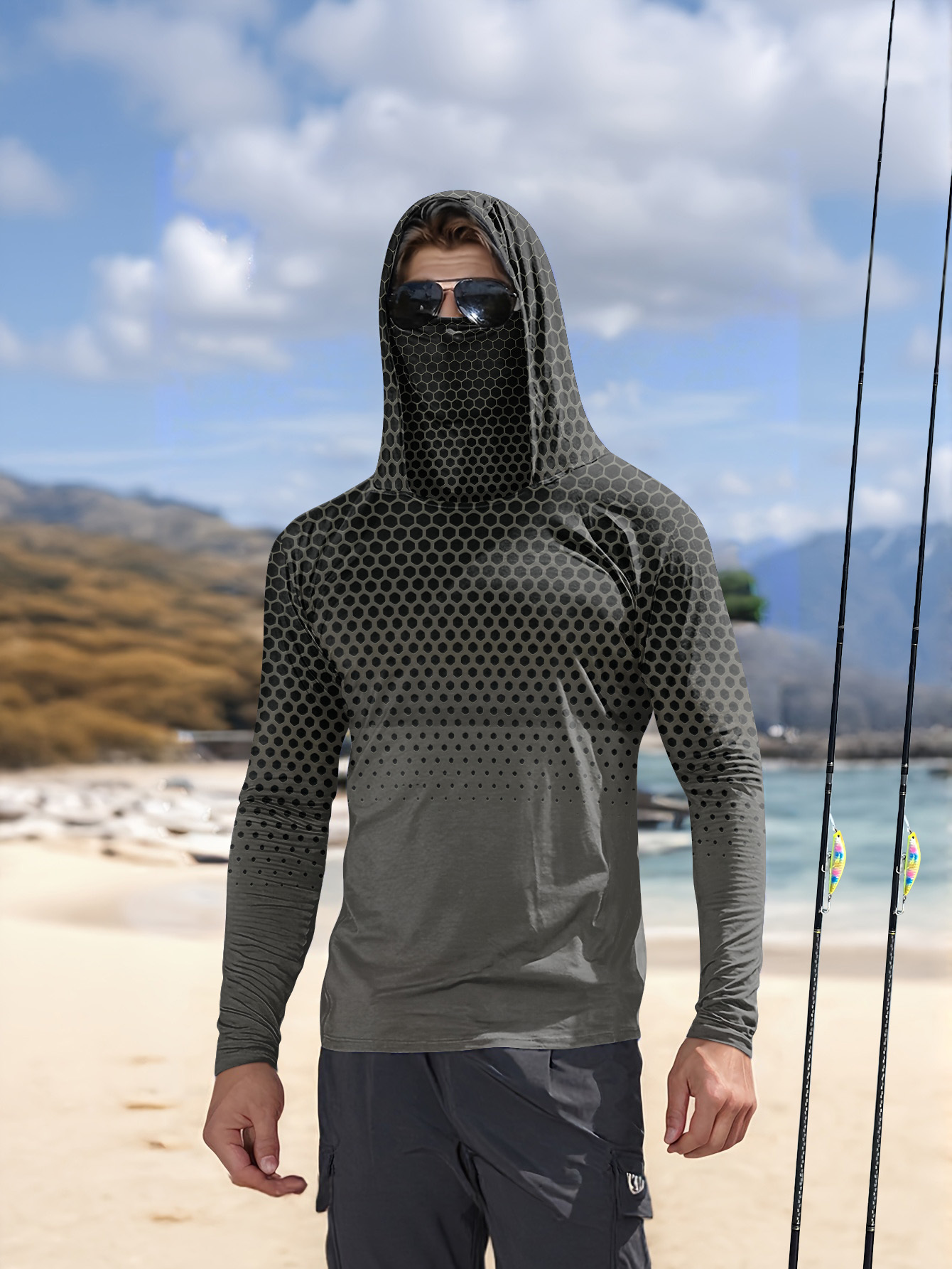 Herren Angelhemd mit Kapuze, L – Summer Uv Clothing Bewertung und Preis