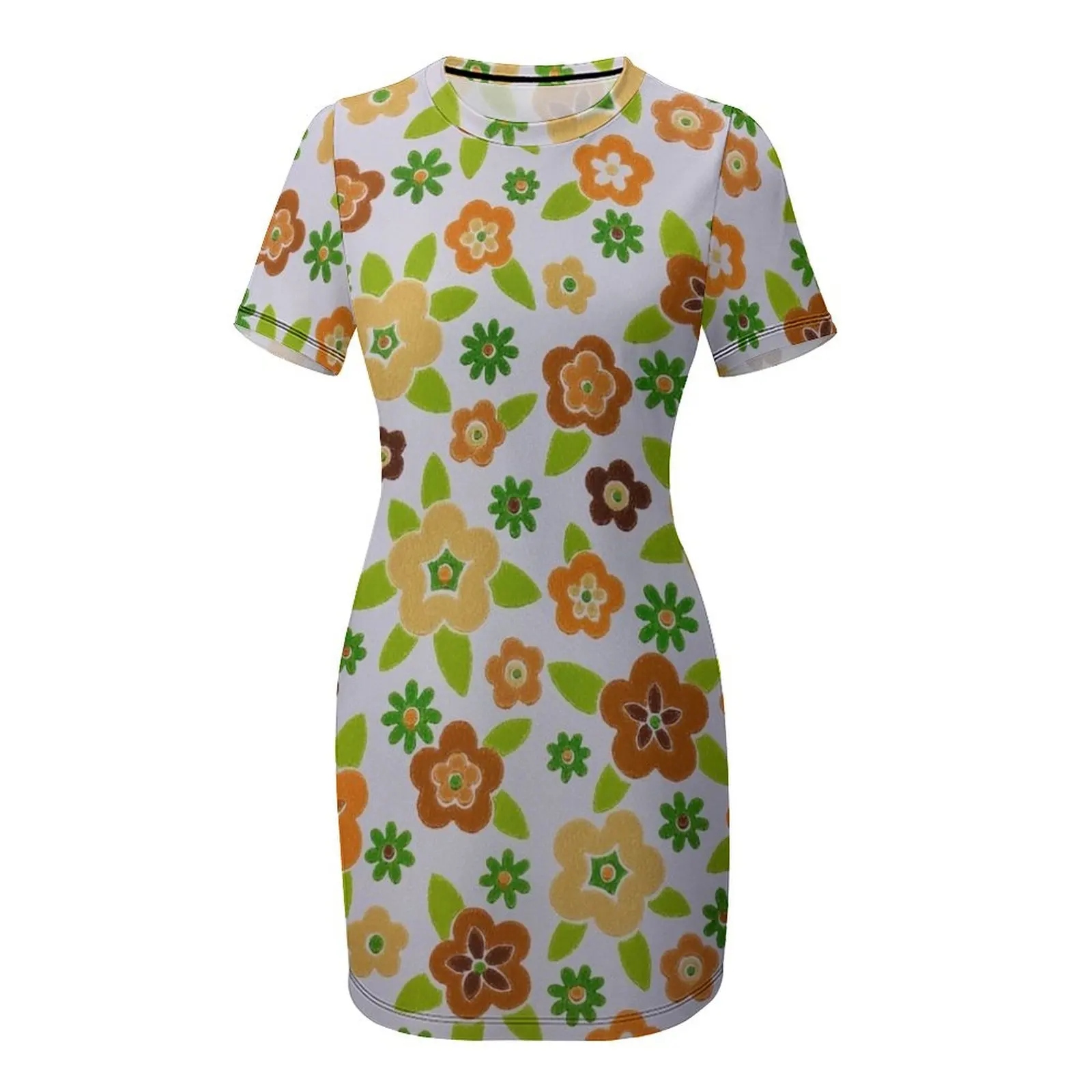 60er Jahre Blumendruck-Kurzarm – Summer Clothing Online Bewertung und Preis