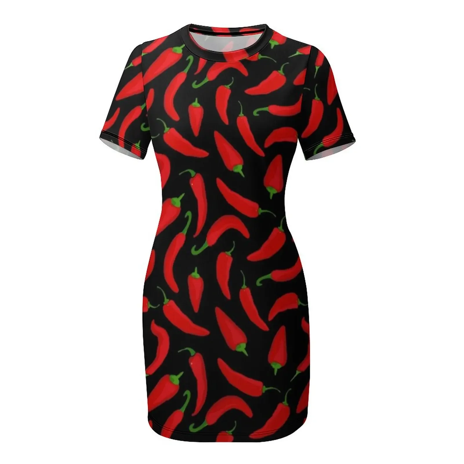Rotes Chilischotenmuster auf s – Summer Clothing Online Bewertung und Preis