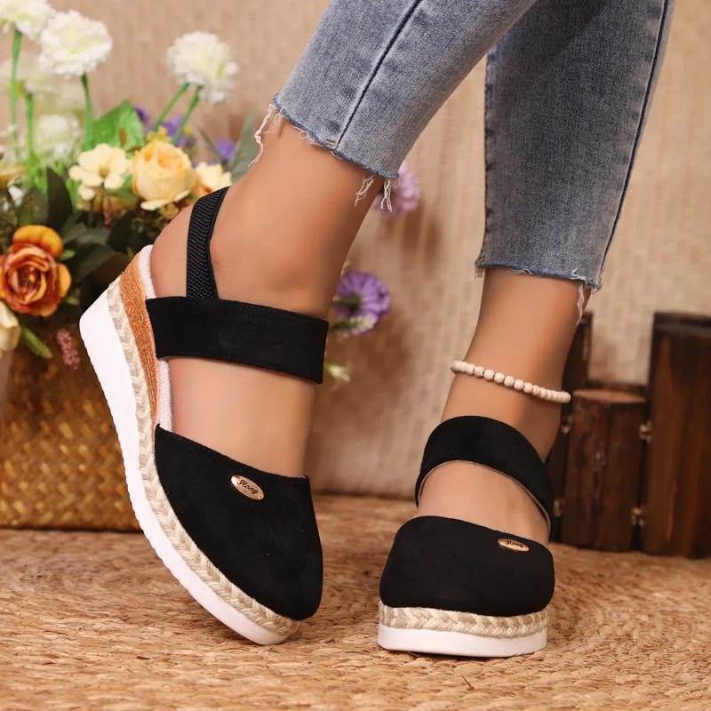 Damen Keilsandaletten mit gesc – Espadrille Sandal Women Bewertung und Preis