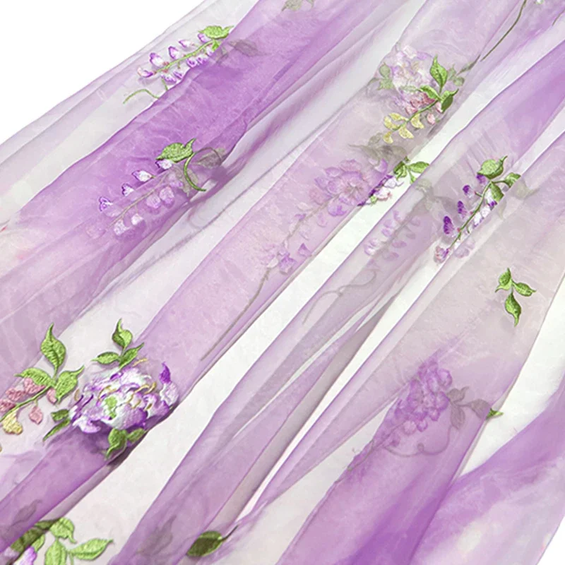 Glyzinien Stickerei Stoff DIY  – Summer Clothing Baby Bewertung und Preis