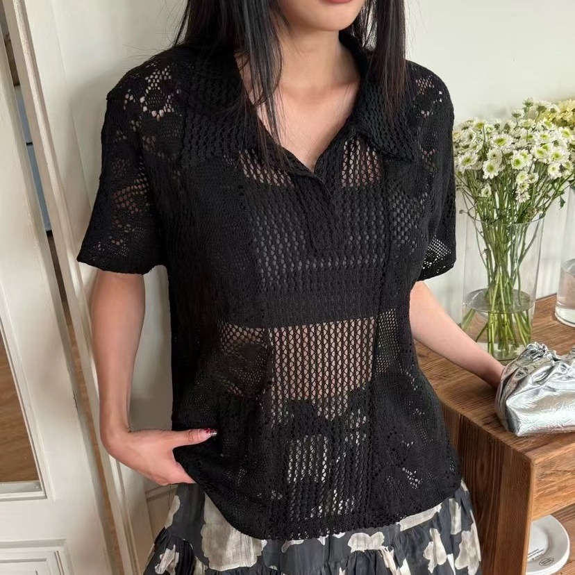 Retro-Kragen Spitzenbluse Dame – Summer Clothing Online Bewertung und Preis