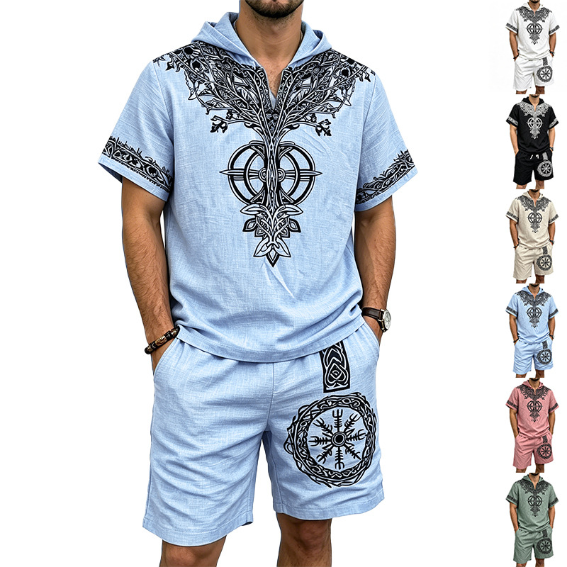 Herren Leinen-Look Viking-Baum – Linen Shorts Men Bewertung und Preis