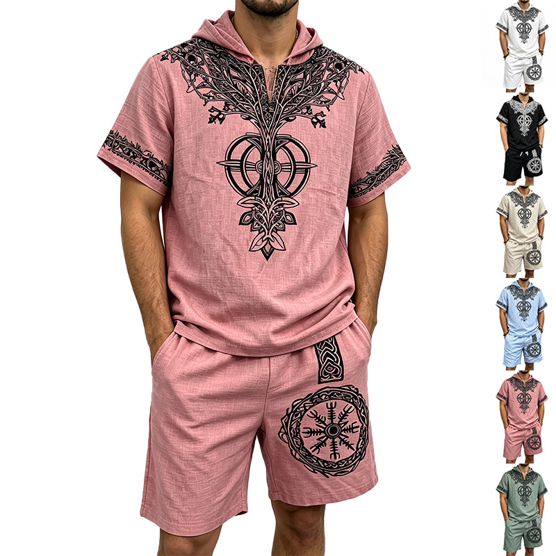 Herren Leinen-Look Viking-Baum – Linen Shorts Men Bewertung und Preis